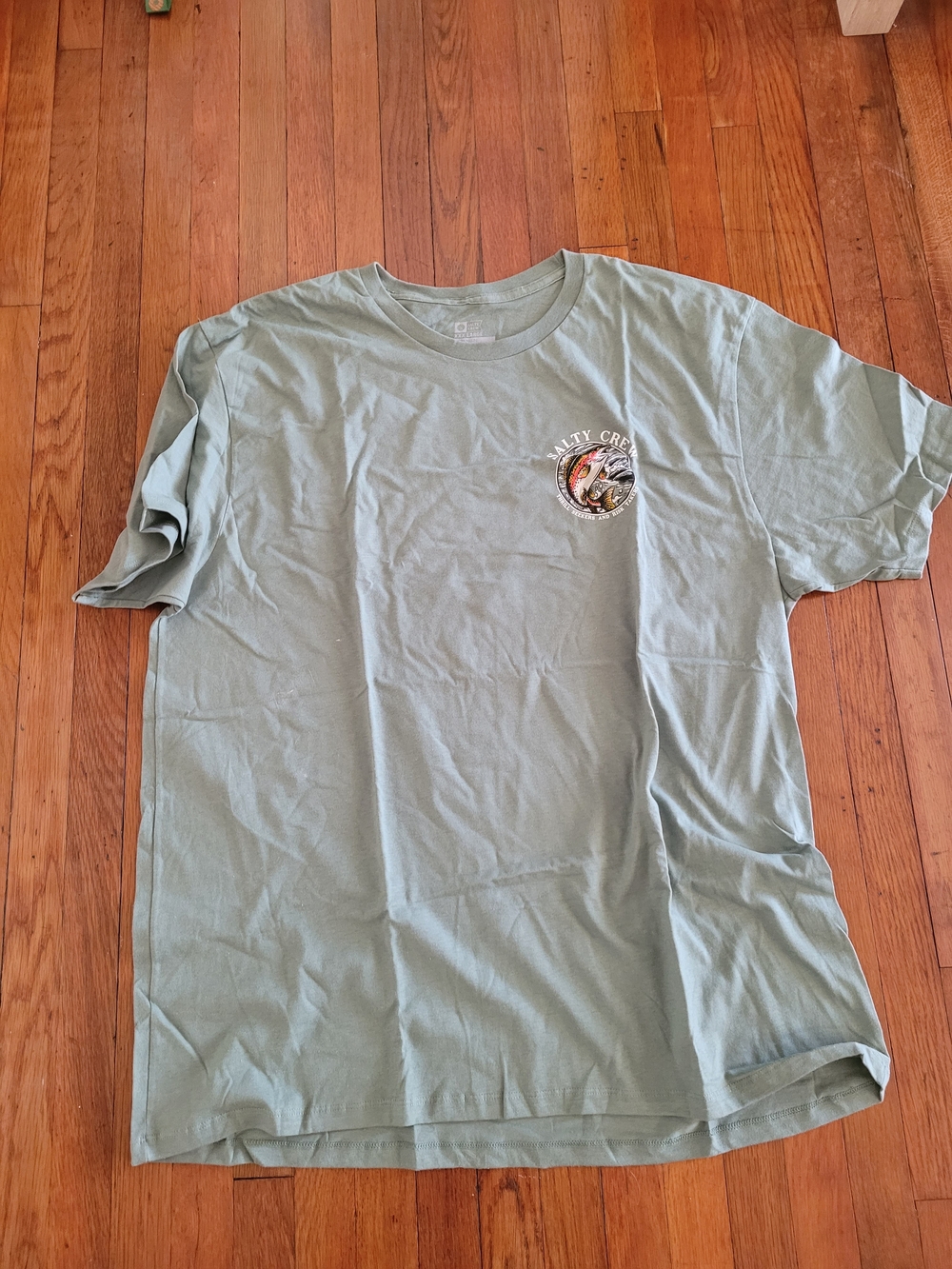 Salty Crew Short Sleeve Tee in Sage Green with Small Chest Logo